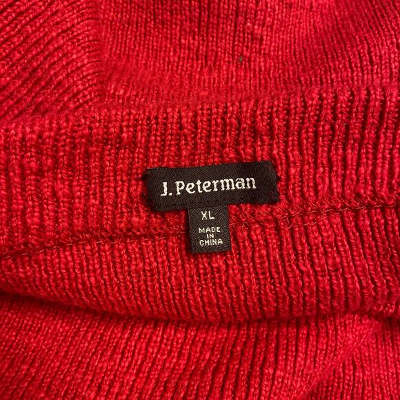 THE J PETERMAN CO NEW Merino Wool Crewneck Sweater in Marron Men's XL - Picture 11 of 11